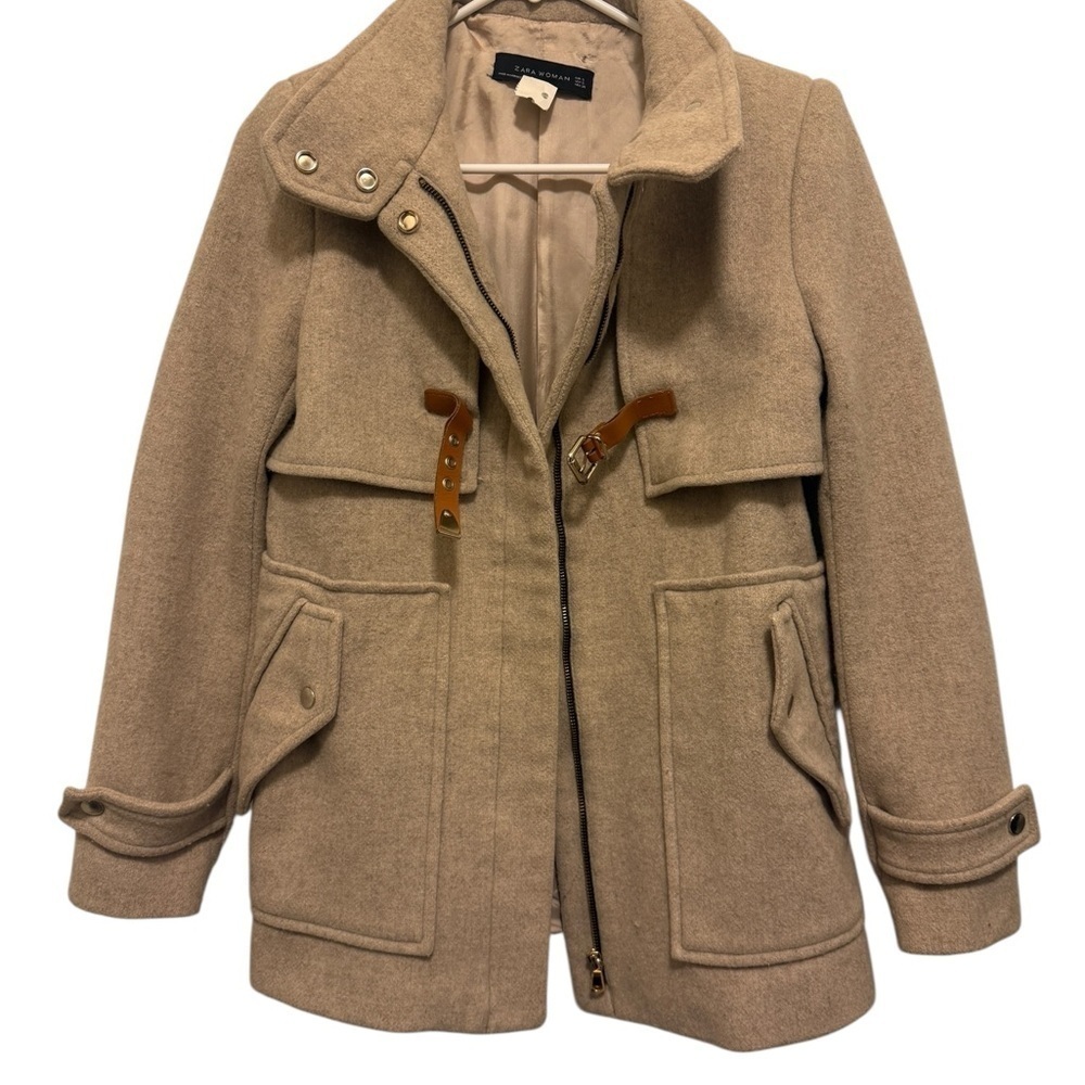 Zara Women's Tan Wool Coat is chic and warm